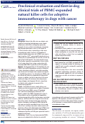 Cover page: Preclinical evaluation and first-in-dog clinical trials of PBMC-expanded natural killer cells for adoptive immunotherapy in dogs with cancer