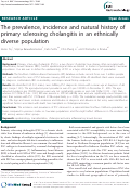 Cover page: The Prevalence, Incidence and Natural History of Primary Sclerosing Cholangitis in an Ethnically Diverse Population