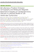 Cover page: Simultaneous Positron Emission Tomography and Molecular Magnetic Resonance Imaging of Cardiopulmonary Fibrosis in a Mouse Model of Left Ventricular Dysfunction.