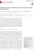 Cover page: Antifungal Activity of Mammalian Serum Amyloid A1 against Candida albicans