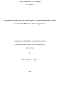 Cover page: A Qualitative Feasibility and Acceptability Study of an Adapted Mindfulness Program for Children with Executive Function Impairments