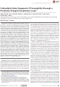 Cover page: Calmodulin Gates Aquaporin 0 Permeability through a Positively Charged Cytoplasmic Loop.