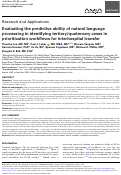 Cover page: Evaluating the predictive ability of natural language processing in identifying tertiary/quaternary cases in prioritization workflows for interhospital transfer