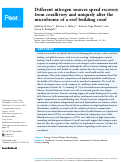 Cover page: Different nitrogen sources speed recovery from corallivory and uniquely alter the microbiome of a reef-building coral