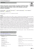 Cover page: Clinical and genetic characterization of patients with Pierre Robin sequence and spinal disease: review of the literature and novel terminal 10q deletion