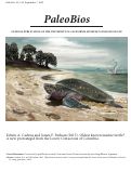 Cover page: Oldest known marine turtle? A new protostegid from the Lower Cretaceous of Colombia
