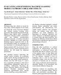 Cover page of Evaluating and Optimizing Machine Learning Models to Predict Drug Side Effects