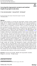 Cover page of Correcting the trigonometric moments and resultant lengths for grouped circular data