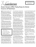 Cover page: Asian Greens Offer Tasty, Easy-to-Grow Source of Nutrition