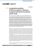 Cover page: Longitudinal profiling of the burn patient cutaneous and gastrointestinal microbiota: a pilot study