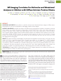 Cover page: MR Imaging Correlates for Molecular and Mutational Analyses in Children with Diffuse Intrinsic Pontine Glioma