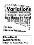 Cover page of Variations on a Theme by Ravel