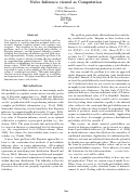 Cover page: Naive Inference viewed as Computation
