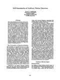 Cover page: Self-Organization of Auditory Motion Detectors