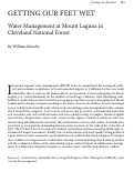 Cover page: Getting Our Feet Wet: Water Management at Mt. Laguna in Cleveland National Forest