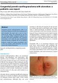 Cover page: Congenital juvenile xanthogranuloma with ulceration: a pediatric case report