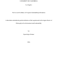 Cover page of The Use and Usefulness of Corporate Sustainability Information