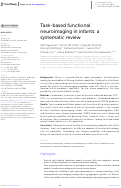 Cover page of Task-based functional neuroimaging in infants: a systematic review