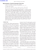 Cover page: Measurements of classical transport of fast ions