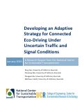Cover page: Developing an Adaptive Strategy for Connected Eco-Driving Under Uncertain Traffic and Signal Conditions