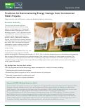 Cover page: Practices for Demonstrating Energy Savings from Commercial PACE Projects