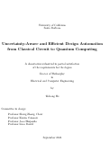 Cover page: Uncertainty-Aware and Efficient Design Automation from Classical Circuit to Quantum Computing