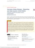 Cover page: Coronary Artery Disease - Reporting and&nbsp;Data&nbsp;System (CAD-RADS) An Expert Consensus Document of SCCT, ACR and NASCI: Endorsed by the ACC