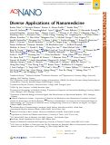 Cover page: Diverse Applications of Nanomedicine.