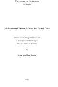 Cover page: Multinomial Probit Model for Panel Data