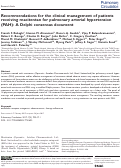 Cover page: Recommendations for the clinical management of patients receiving macitentan for pulmonary arterial hypertension (PAH): A Delphi consensus document.