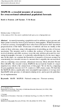 Cover page: MAPE-R: A Rescaled Measure of Accuracy for Cross-sectional Subnational Population Forecasts.