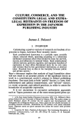 Cover page: Culture, Commerce, and the Constitution: Legal and Extra-Legal Restraints on Freedom of Expression in the Japanese Publishing Industry