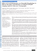 Cover page: Effect of Uveal Melanocytes on Choroidal Morphology in Rhesus Macaques and Humans on Enhanced-Depth Imaging Optical Coherence TomographyUveal Melanocytes Affect OCT Choroidal Morphology