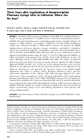 Cover page: Three Years after Legalization of Nonprescription Pharmacy Syringe Sales in California: Where Are We Now?