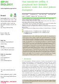 Cover page: Head transcriptome profiling of glossiphoniid leech (Helobdella austinensis) reveals clues about proboscis development