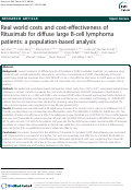 Cover page: Real world costs and cost-effectiveness of Rituximab for diffuse large B-cell lymphoma patients: a population-based analysis