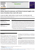 Cover page: Diffuse thyroid metastases and bilateral internal jugular vein tumor thrombus from renal cell cancer