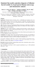 Cover page: Simulated fine-needle aspiration diagnosis of follicular thyroid nodules by hyperspectral Raman microscopy and chemometric analysis