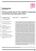 Cover page: Moving outside the lab: The viability of conducting sensorimotor learning studies online