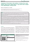 Cover page: Comparison of time trends in the incidence of primary liver cancer between China and the United States: an age–period–cohort analysis of the Global Burden of Disease 2019