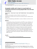 Cover page: Geographic mobility and its impact on sexual health and ongoing HIV transmission among migrant latinx men who have sex with men