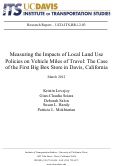 Cover page: Measuring the Impacts of Local Land Use Policies on Vehicle Miles of Travel: The Case of the First Big Box Store in Davis, California