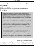 Cover page: A Case Report of Acute-on-Chronic Methemoglobinemia