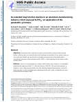 Cover page: Accelerated lung function decline in an aluminium manufacturing industry cohort exposed to PM2.5: an application of the parametric g-formula