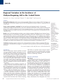 Cover page: Regional variation in the incidence of dialysis-requiring AKI in the United States.