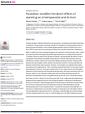 Cover page: Parasitism modifies the direct effects of warming on a hemiparasite and its host.