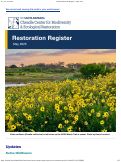 Cover page of UCSB Restoration Register - May 2025