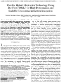Cover page: Flexible Hybrid Electronics Technology Using Die-First FOWLP for High-Performance and Scalable Heterogeneous System Integration