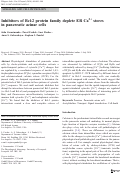 Cover page: Inhibitors of Bcl-2 protein family deplete ER Ca2+ stores in pancreatic acinar cells