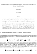 Cover page of Exact Spin Map in a Uniform Magnetic Field with Application to Sector Bend Dipoles